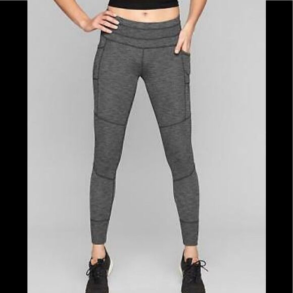 Athleta hybrid excursion tights / leggings in Heather gray - Picture 1 of 6